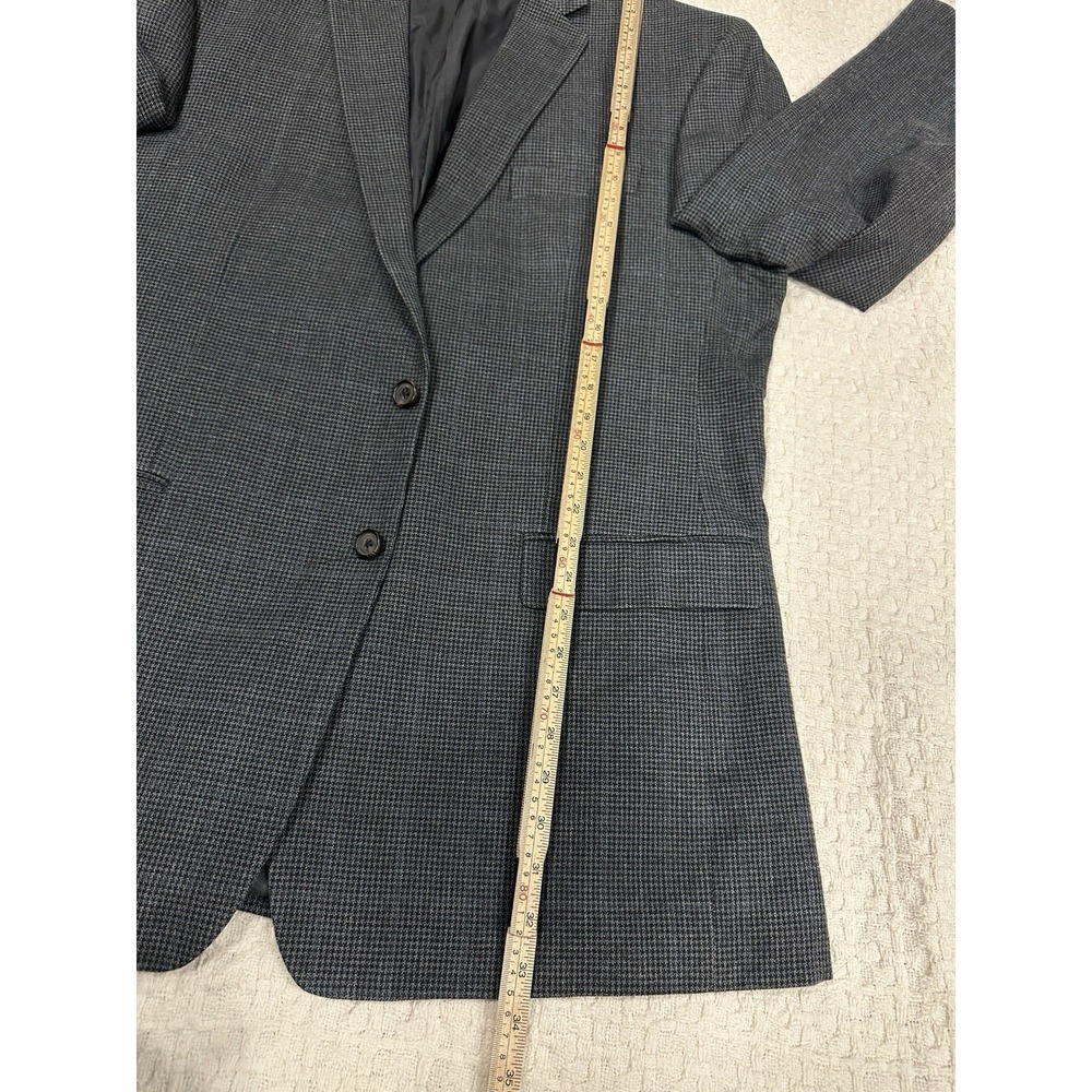 Ralph Ralph Lauren 46XL‎ Sport Coat Silk Wool Gray Houndstooth Check Blazer - Picture 6 of 10